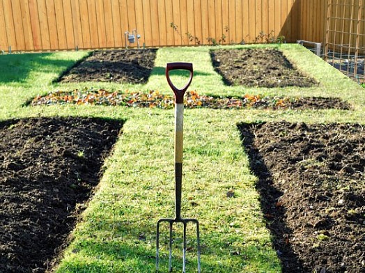 Site preparation for vegetable garden Site preparation for vegetable garden